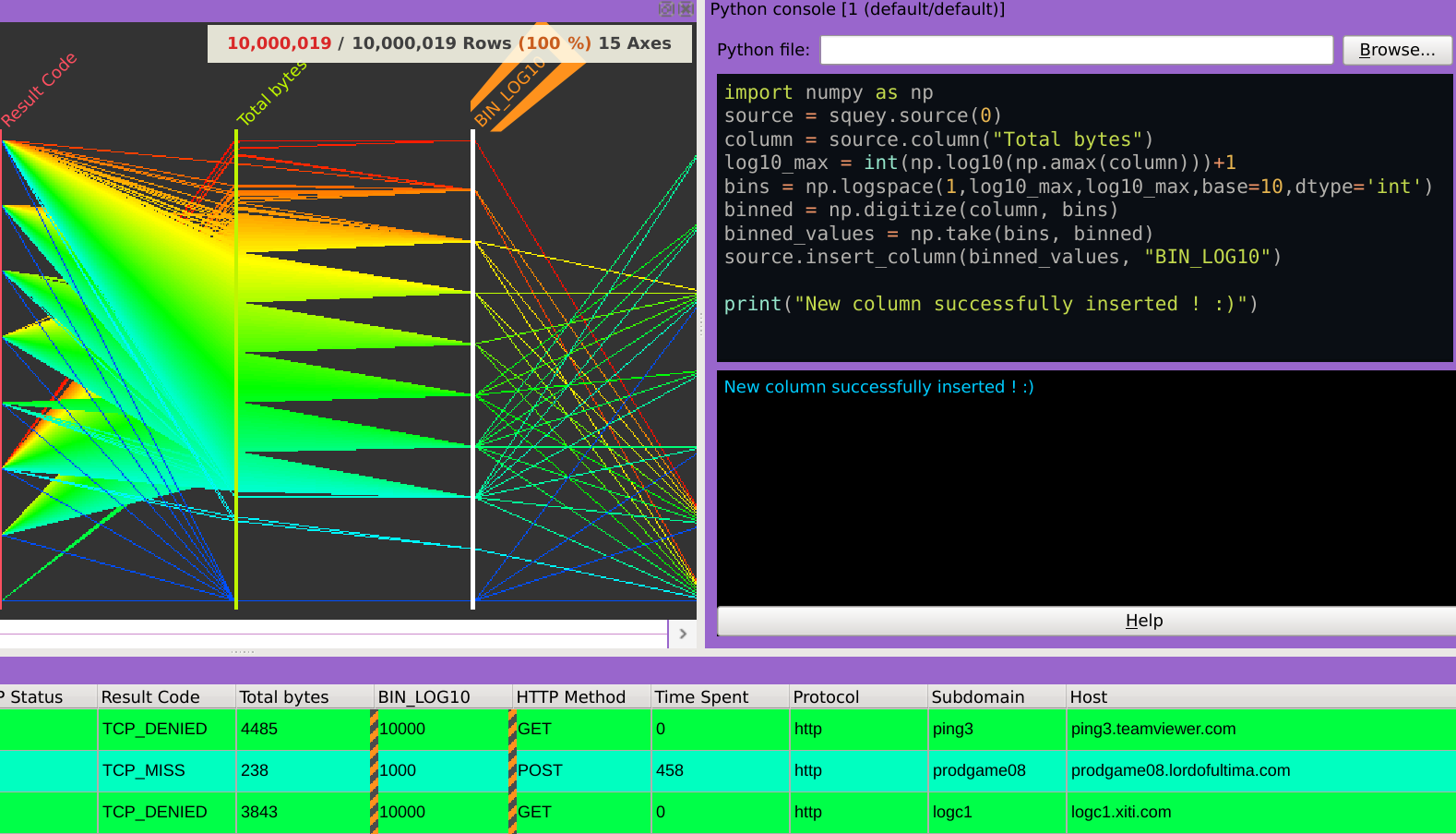 python scripting console